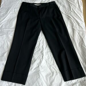 Banana Republic black wool Martin cuffed capri pants size 0